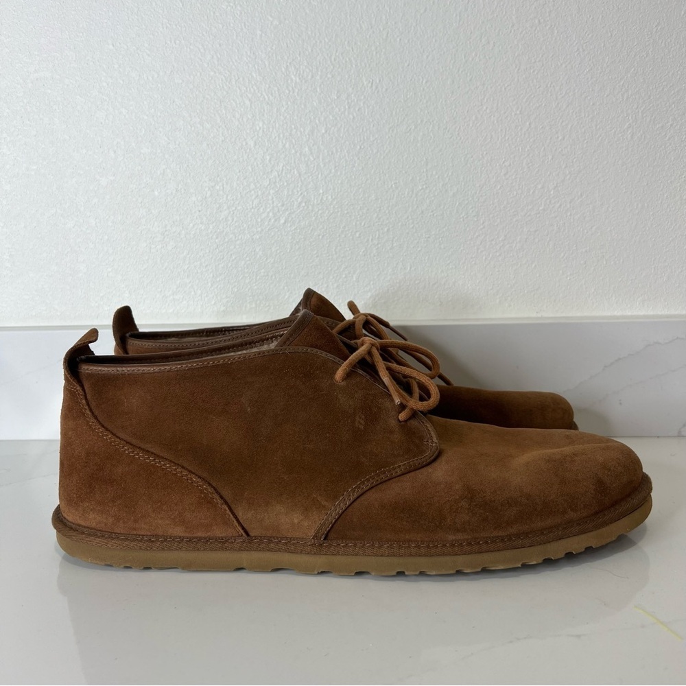 UGG Mens Maksim Suede Chukka Shoes Suede Leather Brown Casual Comfort Size 18